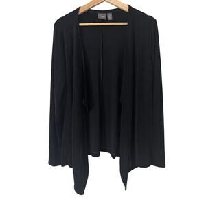Chico's Travelers Black Long Sleeve Cardigan‎ Size Large